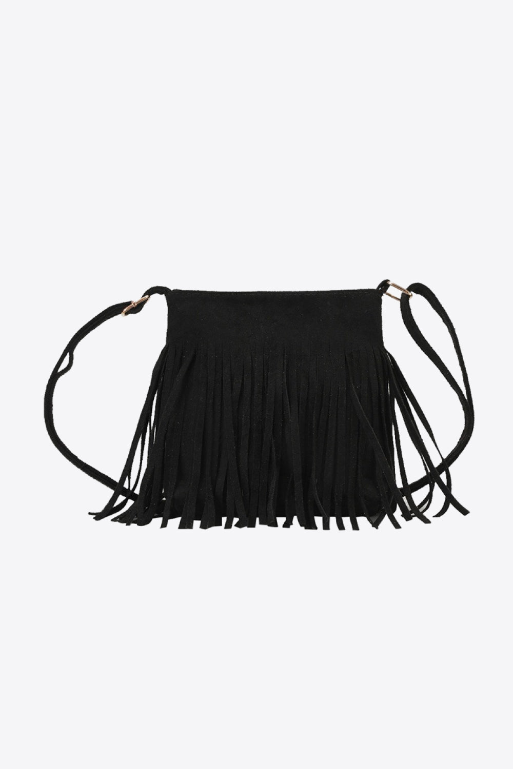 The Ceila - Faux Leather Crossbody Bag with Fringe