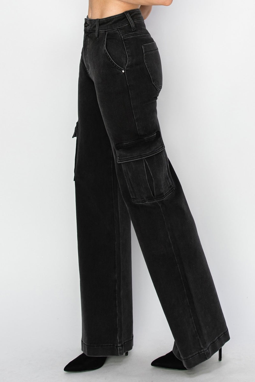 The Alba - Risen Full Size High Rise Wide Leg Cargo Jeans