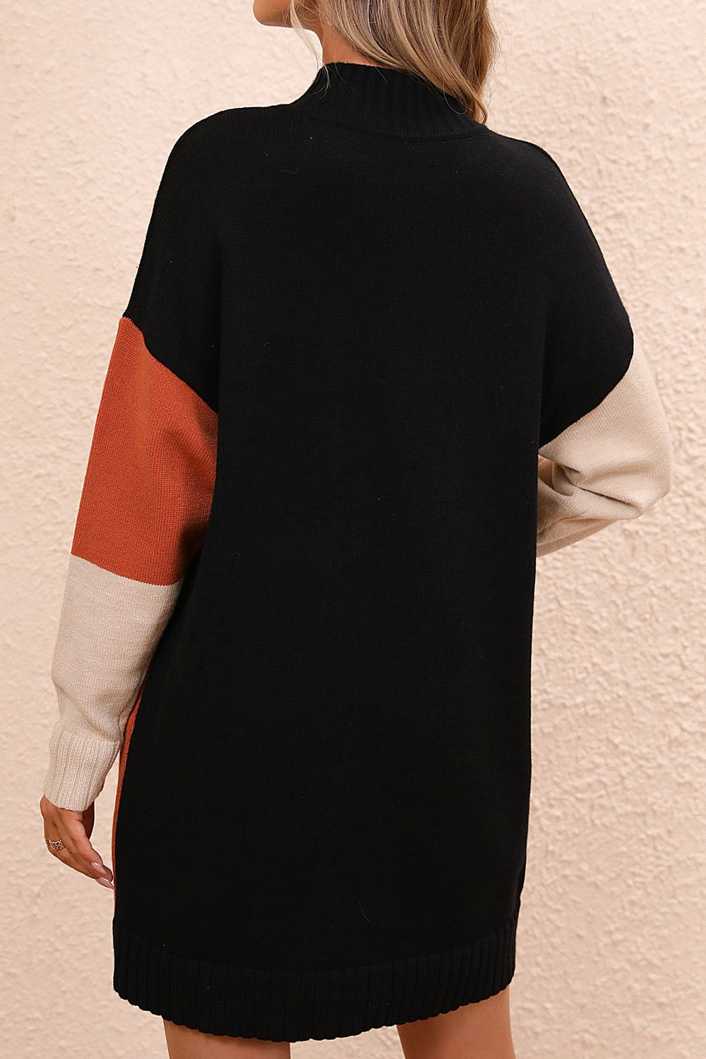 The Mia - Color Block Sweater Dress