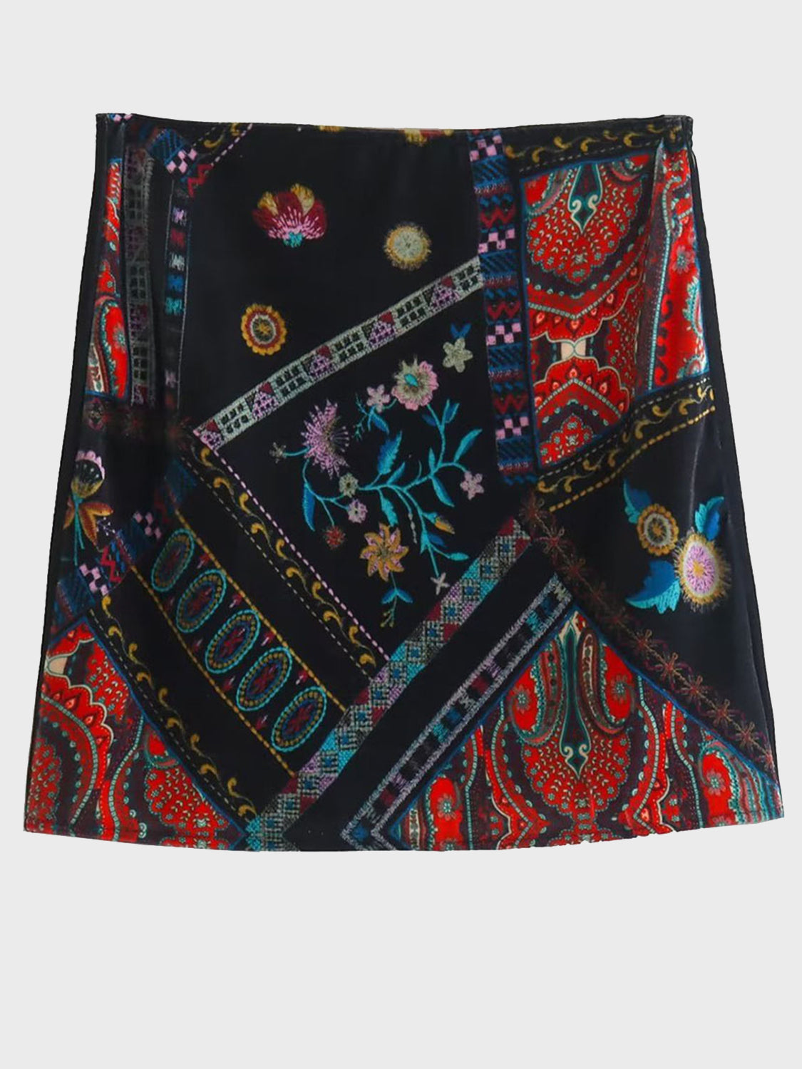 The Willow - Printed Zip Mini Skirt