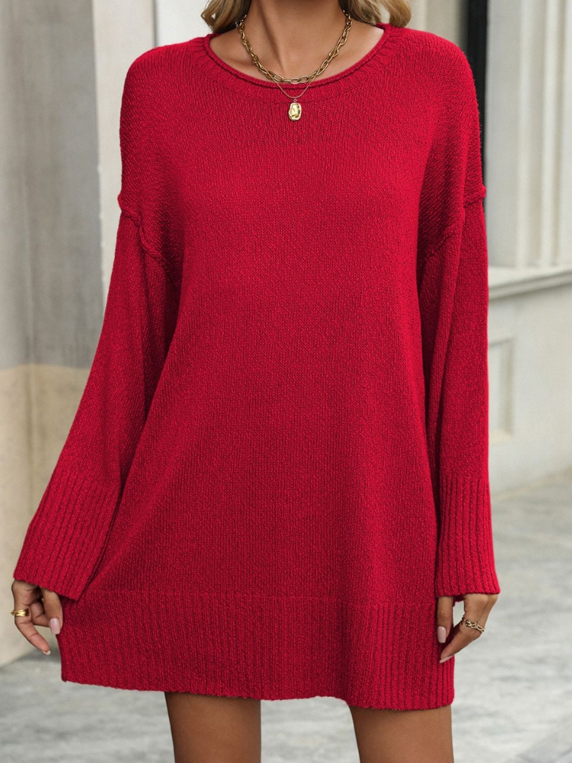 The Kay - Bell Sleeve Sweater Dress