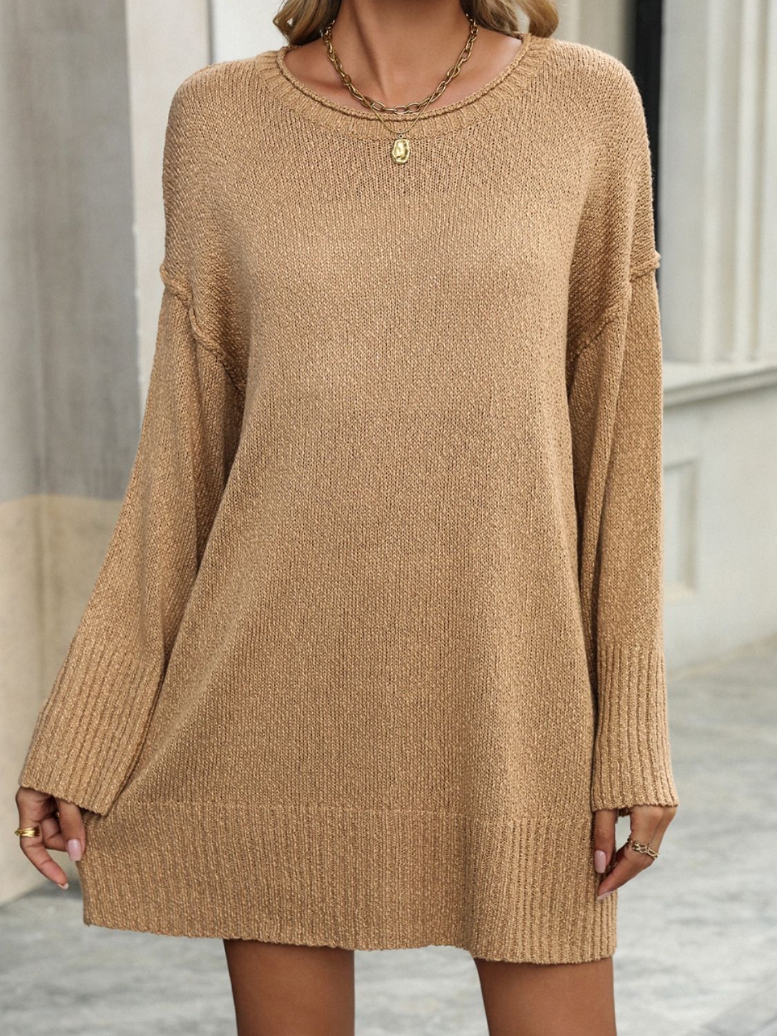 The Kay - Bell Sleeve Sweater Dress