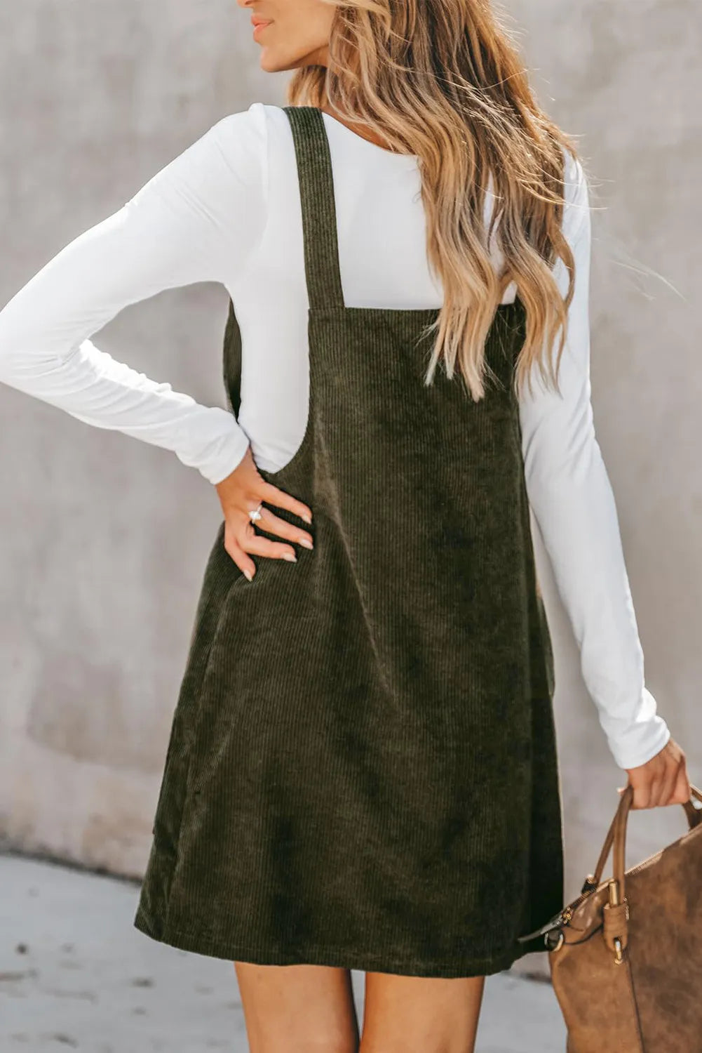 The Jenni - Square Neck Overall Dress