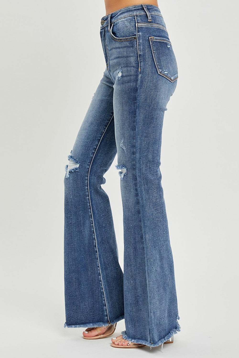 The Camden - RISEN High Waist Distressed Fare Jeans