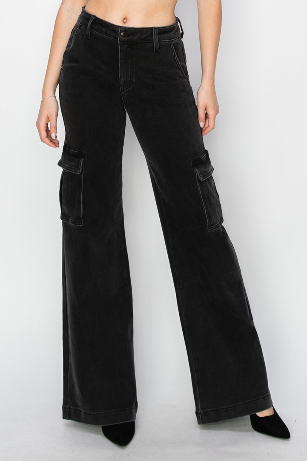 The Alba - Risen Full Size High Rise Wide Leg Cargo Jeans