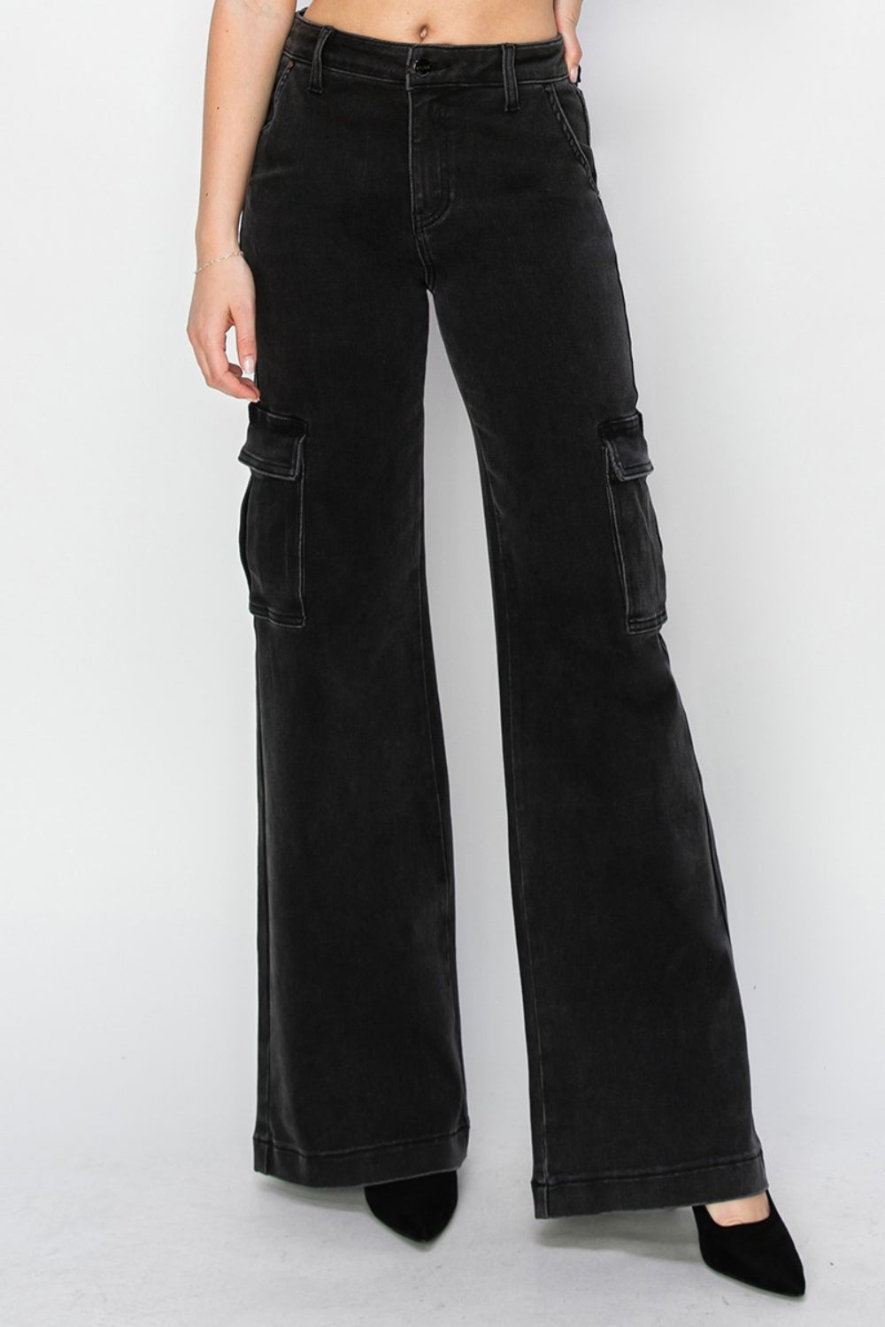 The Alba - Risen Full Size High Rise Wide Leg Cargo Jeans