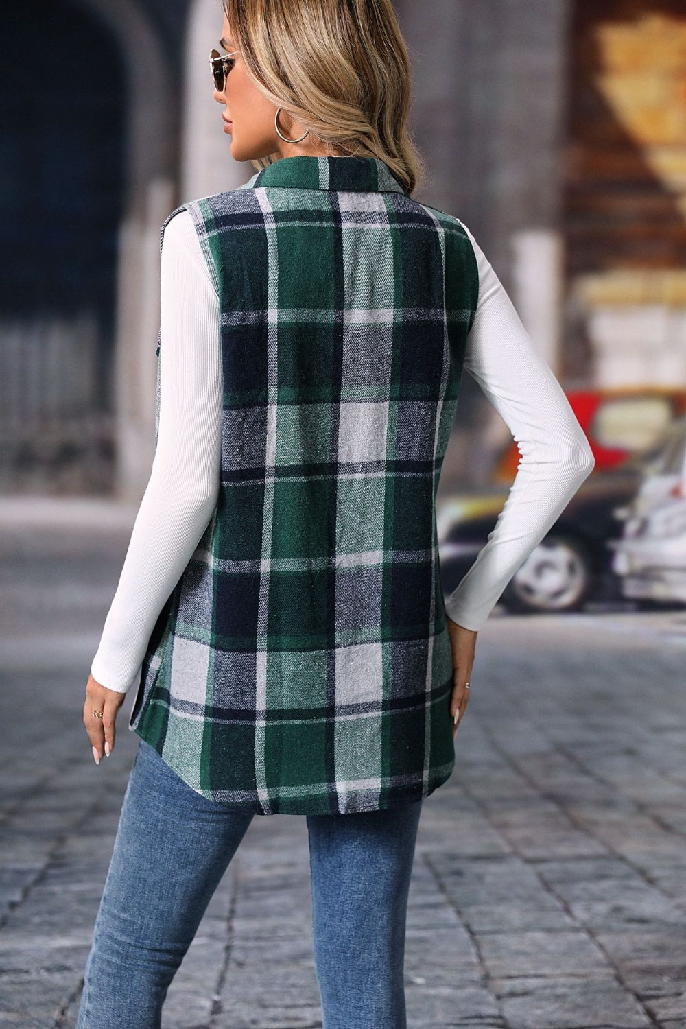 The Essie - Plaid Button Up Vest