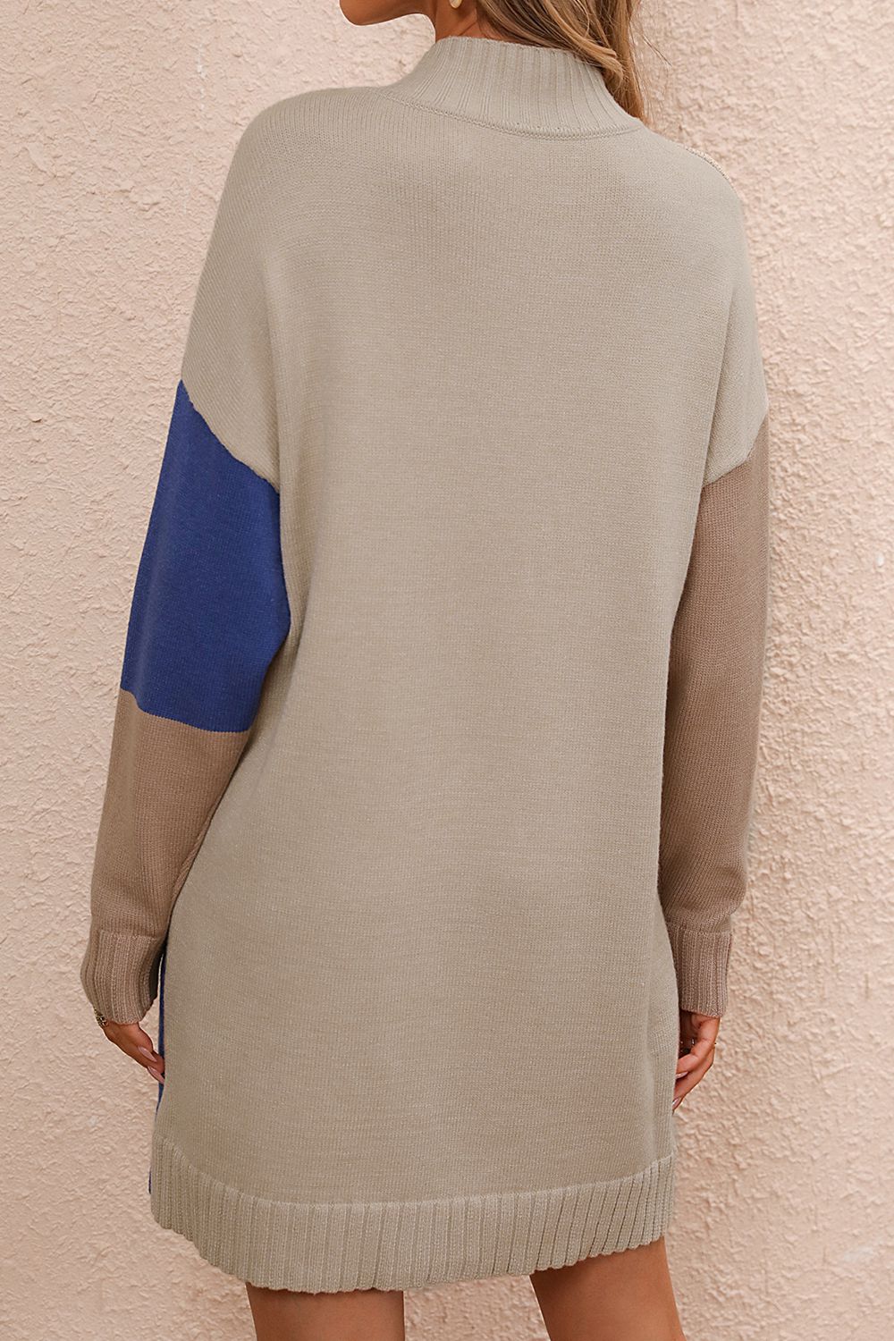 The Mia - Color Block Sweater Dress