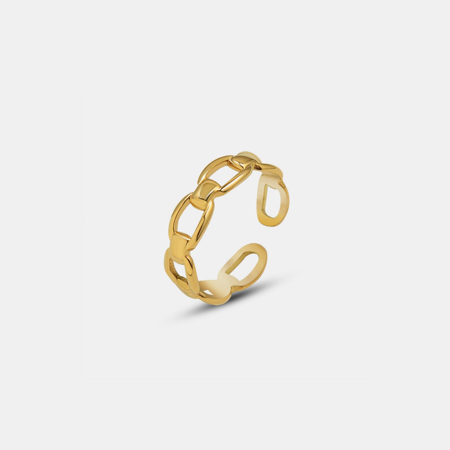 The Lennon - Titanium Steel Gold-Plated Adjustable Ring