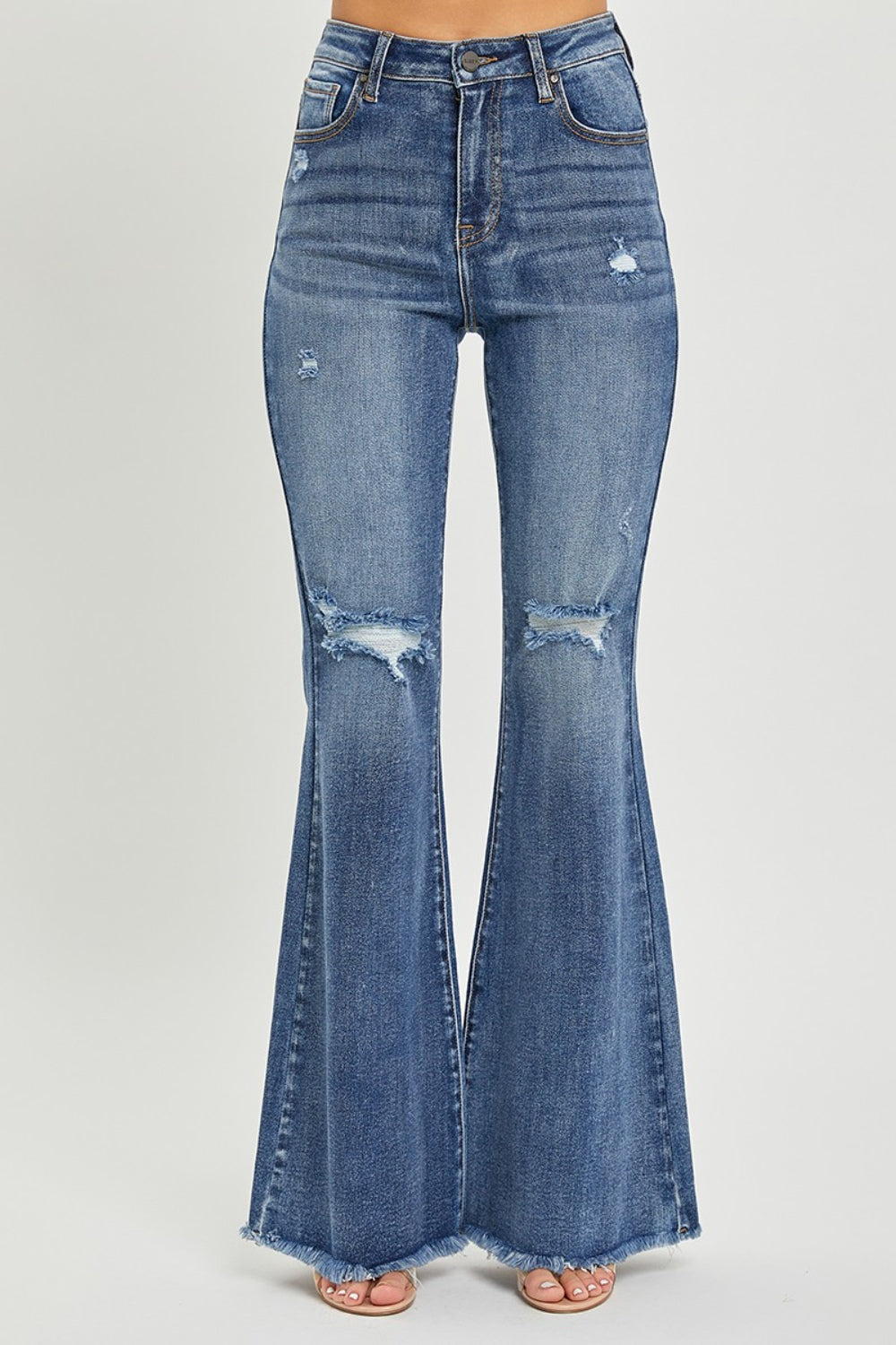 The Camden - RISEN High Waist Distressed Fare Jeans