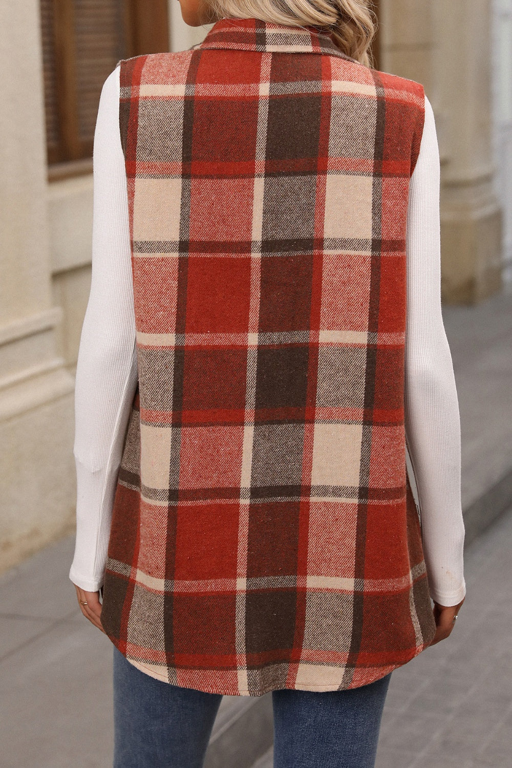 The Essie - Plaid Button Up Vest