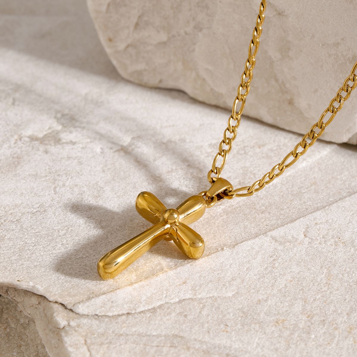 The Allie - Stainless Steel Gold-Plated Cross Necklace