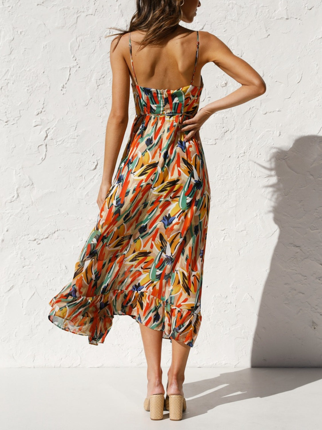 The Nora - Printed Sleeveless Midi Cami dress