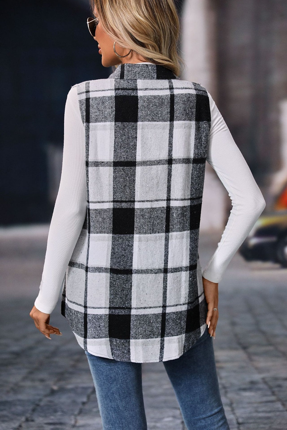 The Essie - Plaid Button Up Vest