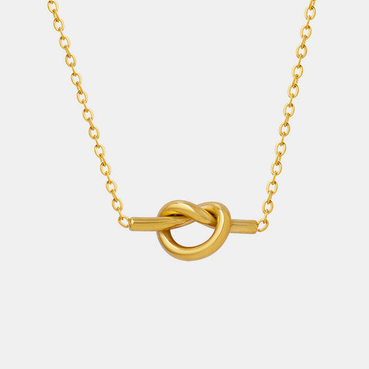 The Zenia - 18K Gold-Plated Titanium Steel Knot Necklace