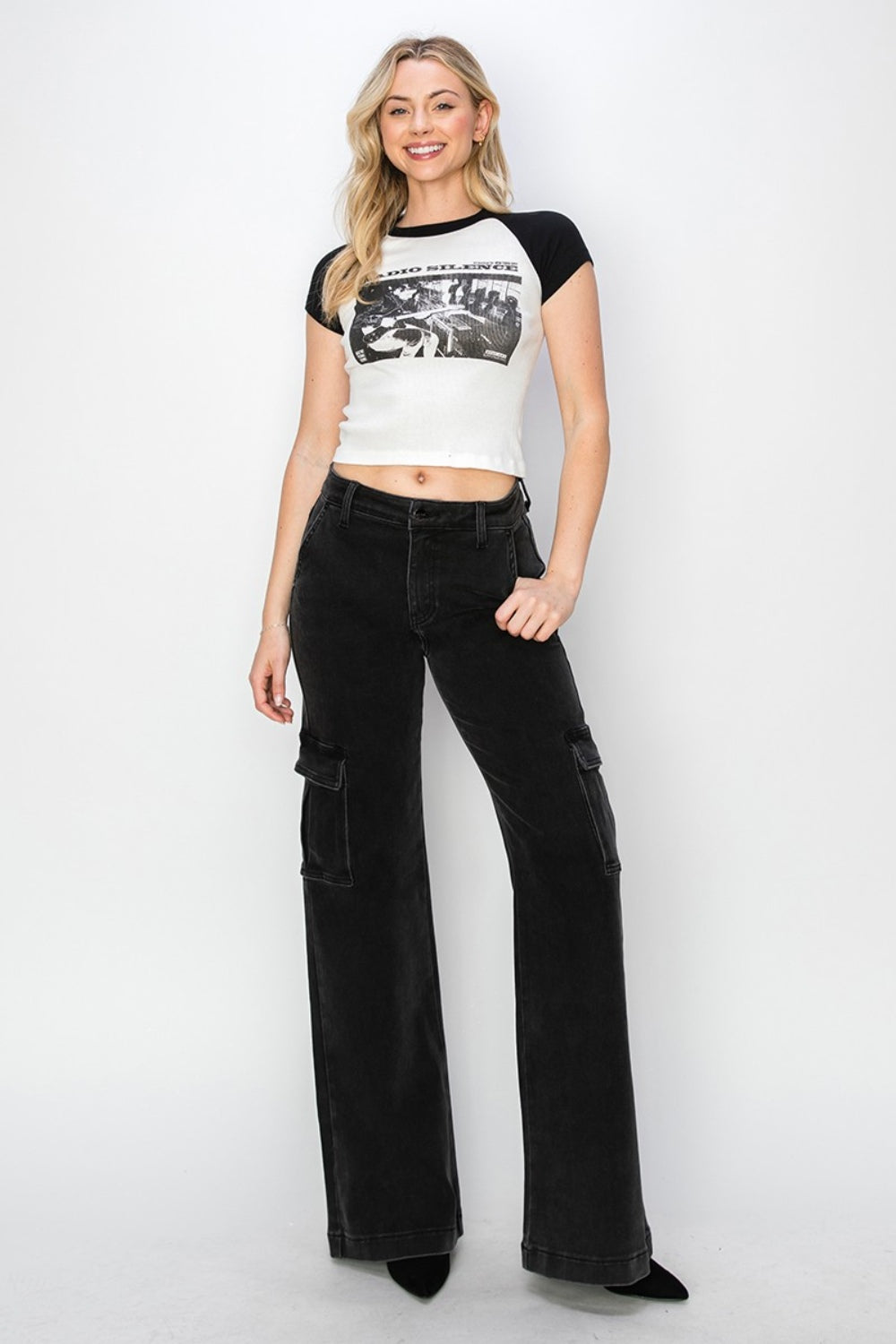 The Alba - Risen Full Size High Rise Wide Leg Cargo Jeans