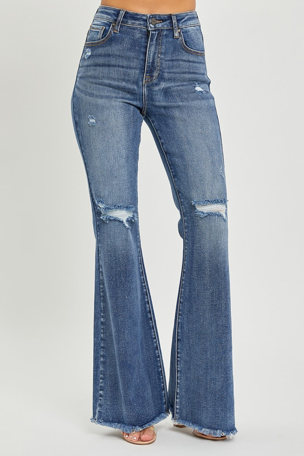 The Camden - RISEN High Waist Distressed Fare Jeans